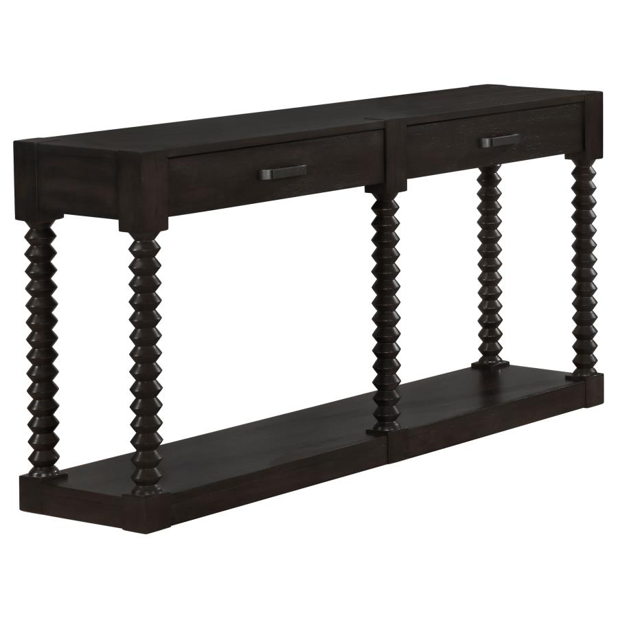 (image for) Meredith 2-drawer Wood Entryway Console Table Coffee Bean