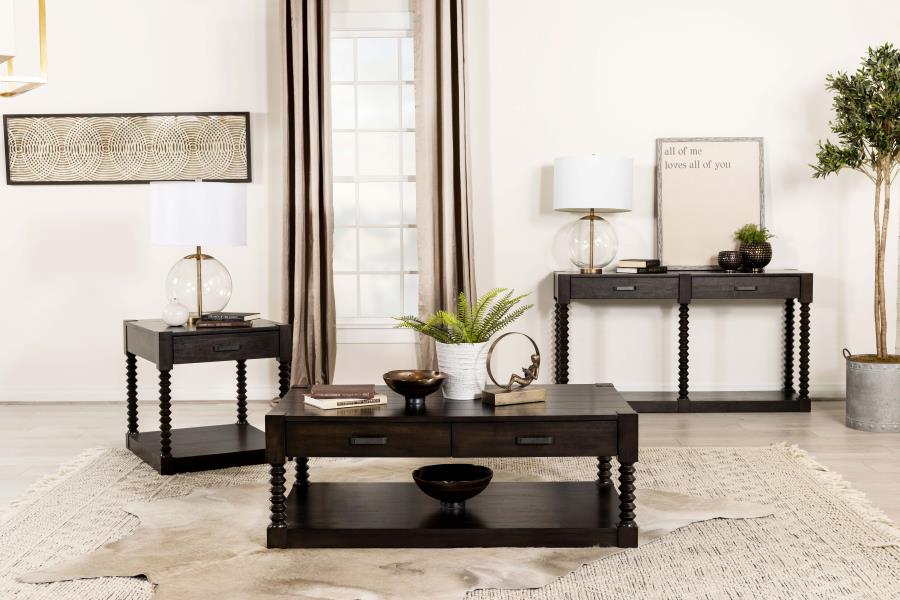 (image for) Meredith 2-drawer Wood Entryway Console Table Coffee Bean