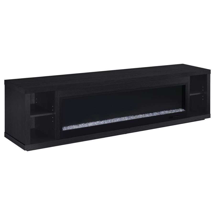 (image for) Deiter 79-inch TV Stand Fireplace Media Console Black