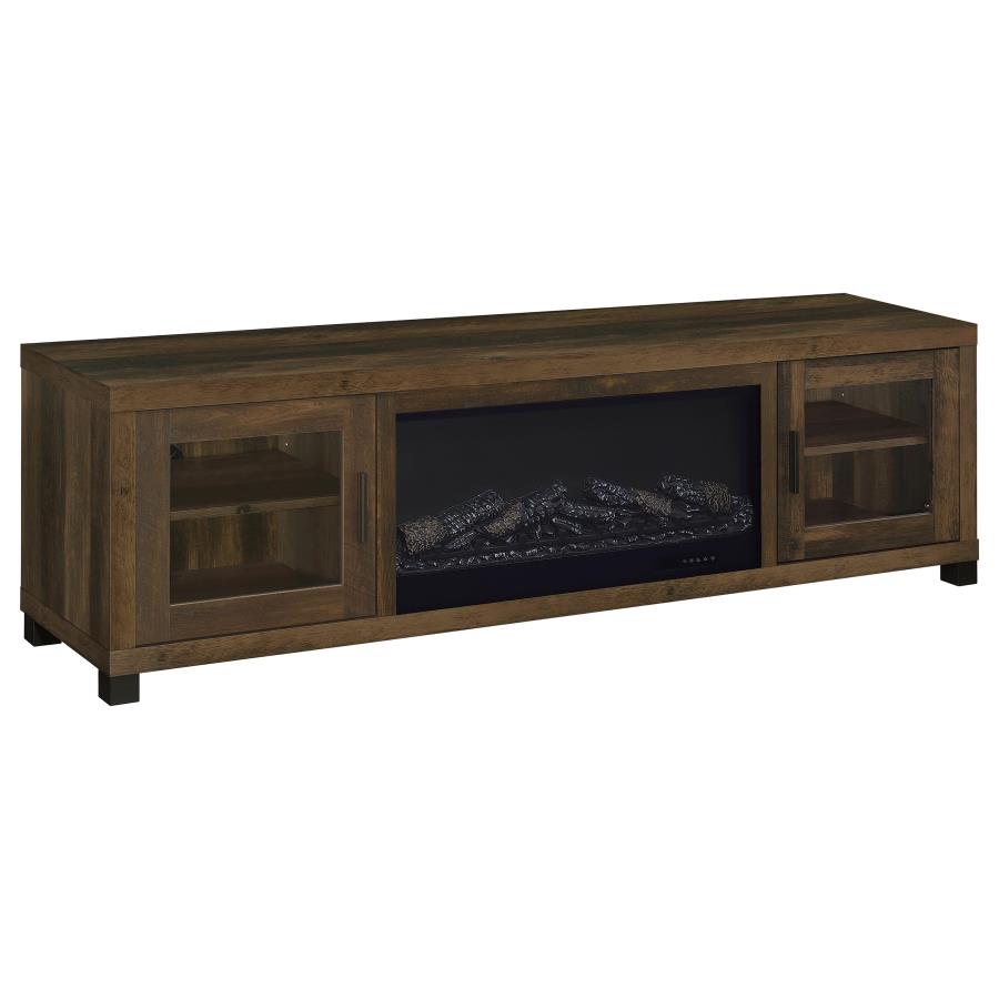 (image for) Havering 71-inch TV Stand Fireplace Media Console Dark Pine