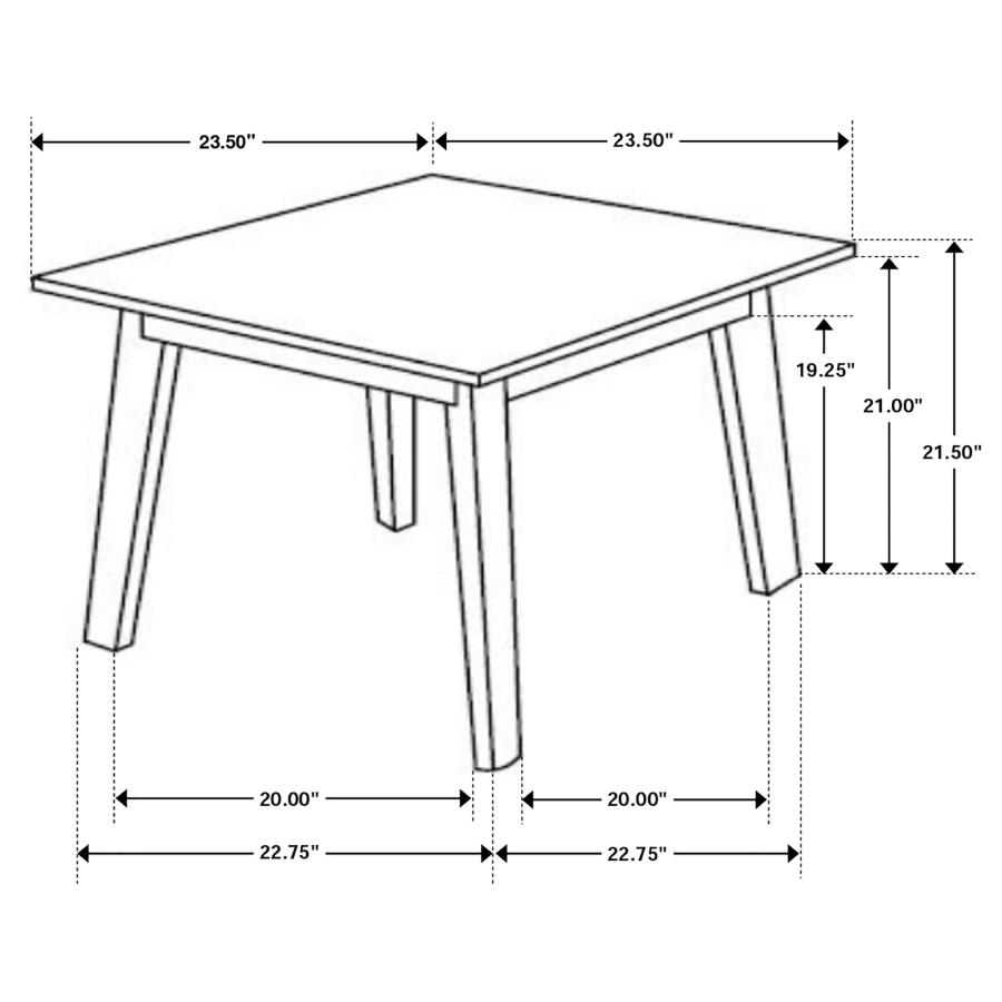 (image for) Bayhill Square Faux Marble Top End Table Black and White