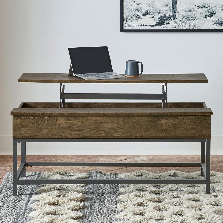 (image for) Byers Engineered Wood Lift Top Coffee Table Brown Oak