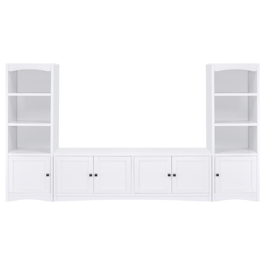 (image for) Laughlin 3-piece Entertainment Center TV Stand White