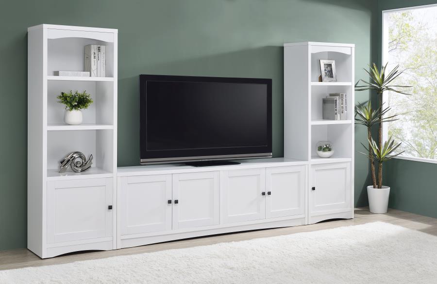 (image for) Laughlin 3-piece Entertainment Center TV Stand White