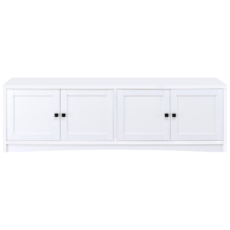 (image for) Laughlin 4-door Engineered Wood 78-inch TV Stand White