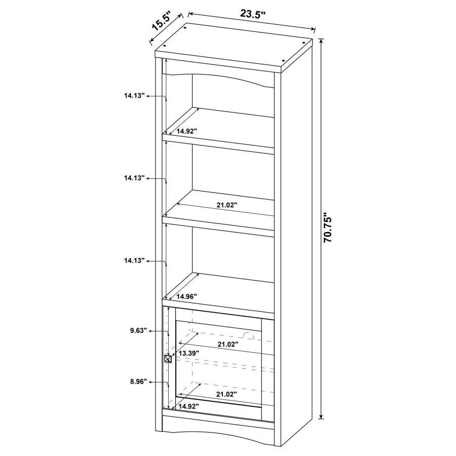 (image for) Laughlin 3-piece Entertainment Center TV Stand Dark Pine