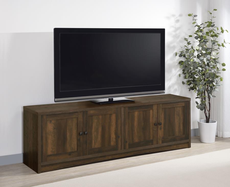 (image for) Laughlin 4-door Engineered Wood 78-inch TV Stand Dark Pine