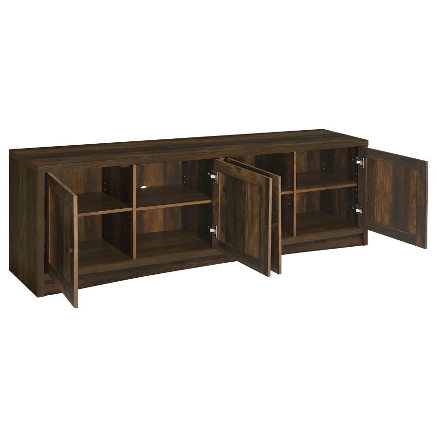 (image for) Laughlin 4-door Engineered Wood 78-inch TV Stand Dark Pine