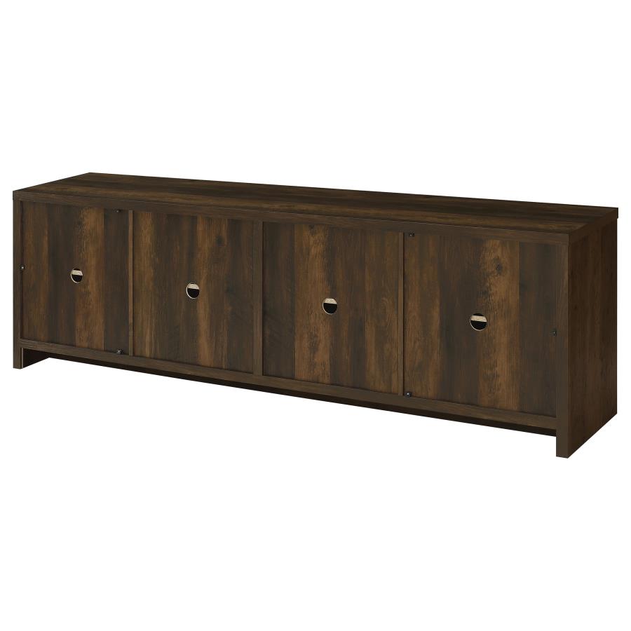 (image for) Laughlin 4-door Engineered Wood 78-inch TV Stand Dark Pine