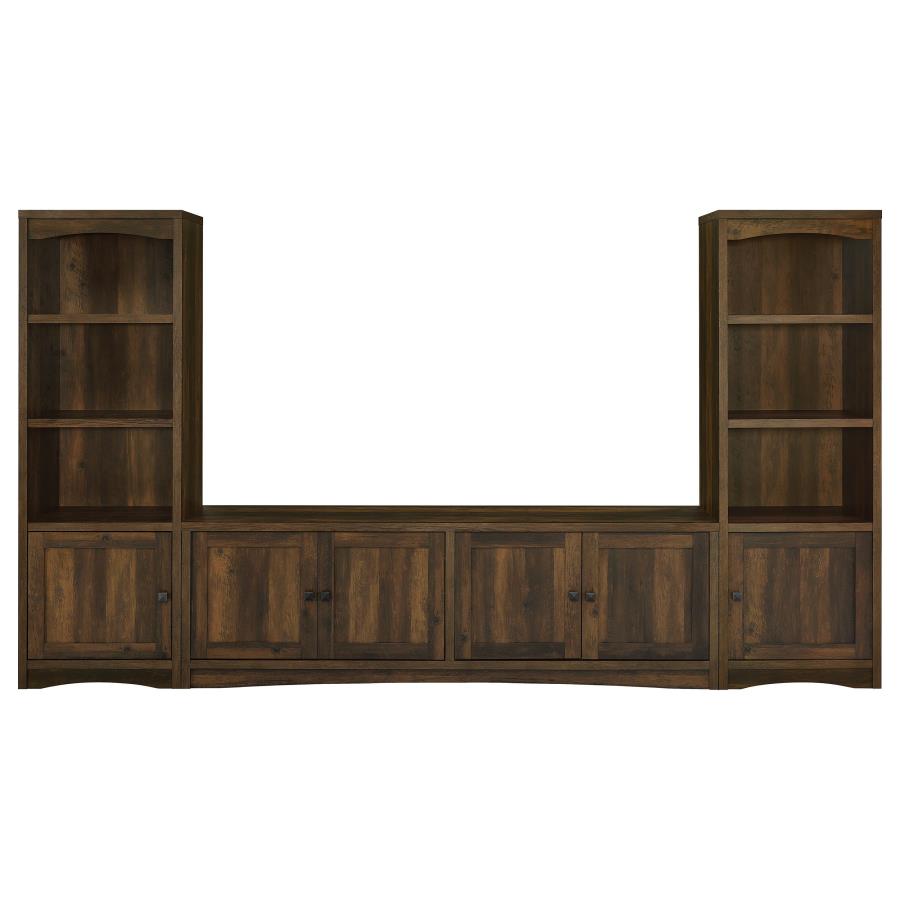 (image for) Laughlin 4-door Engineered Wood 78-inch TV Stand Dark Pine