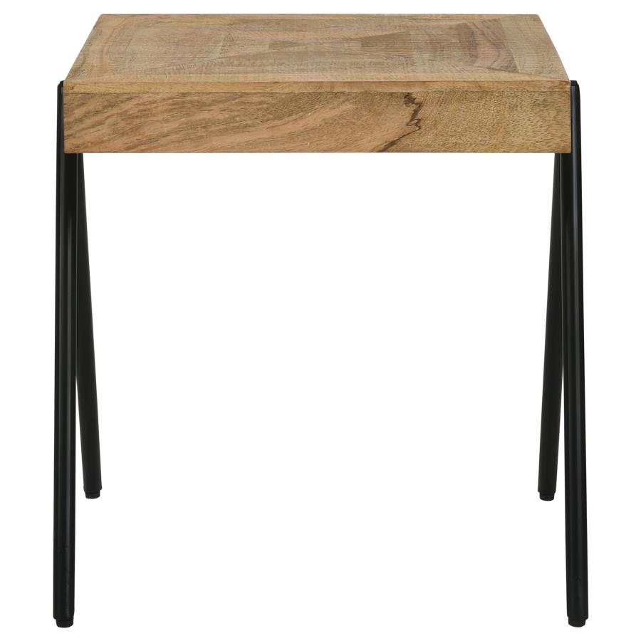 (image for) Avery Square Solid Mango Wood Side End Table Natural