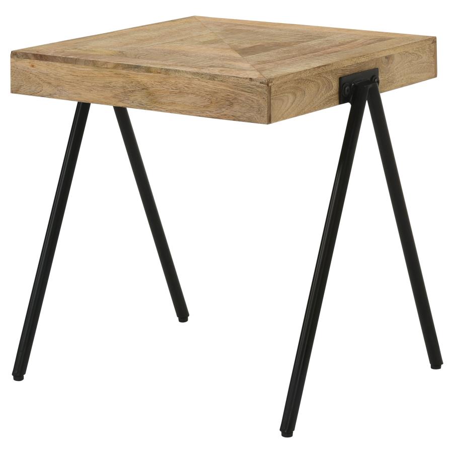 (image for) Avery Square Solid Mango Wood Side End Table Natural