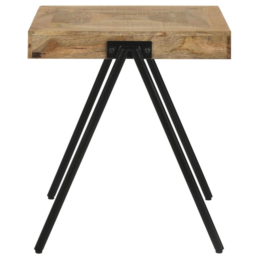 (image for) Avery Square Solid Mango Wood Side End Table Natural