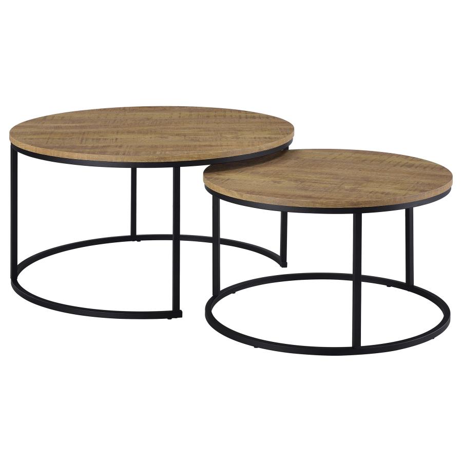 (image for) Lainey 2-piece Round Nesting Coffee Table Mango