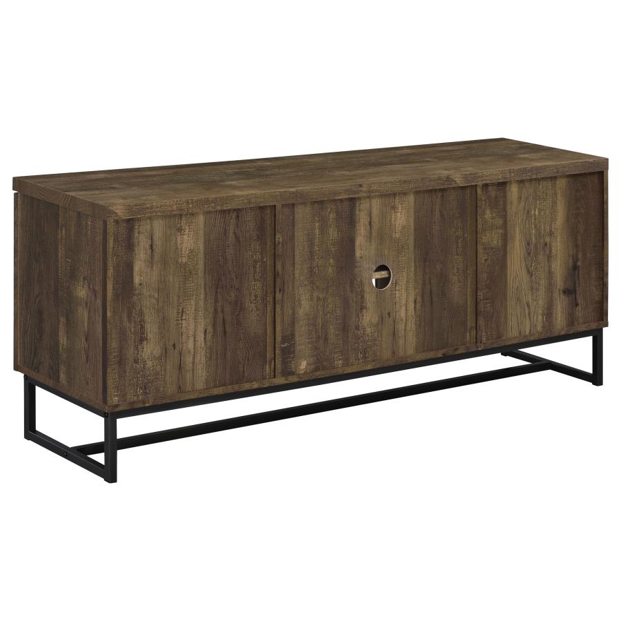 (image for) Myles 2-door Engineered Wood 60" TV Stand Rustic Oak