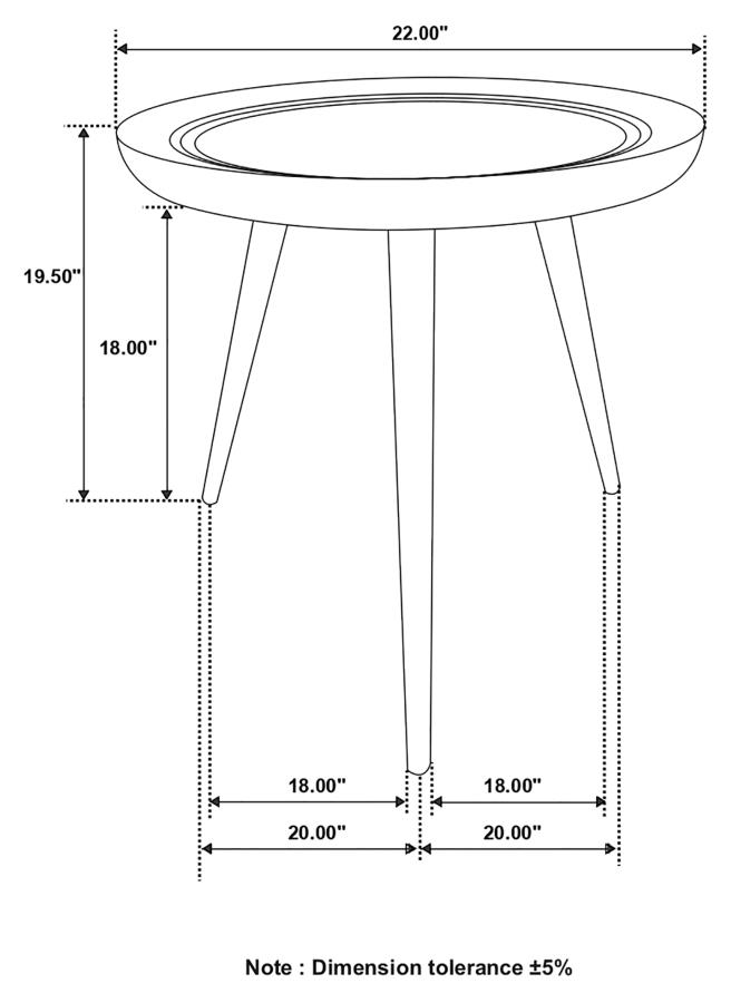 (image for) Zoe Round Mango Wood Side End Table Natural and Black