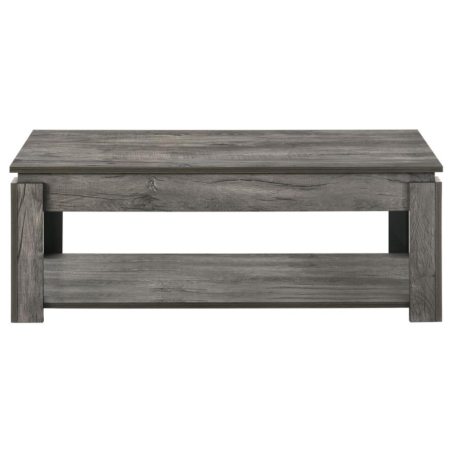 (image for) Donal 3-piece Rectangular Coffee Table Set Weathered Grey