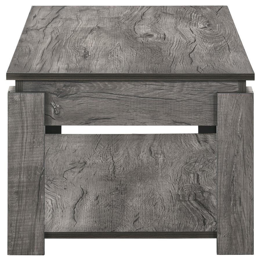 (image for) Donal 3-piece Rectangular Coffee Table Set Weathered Grey