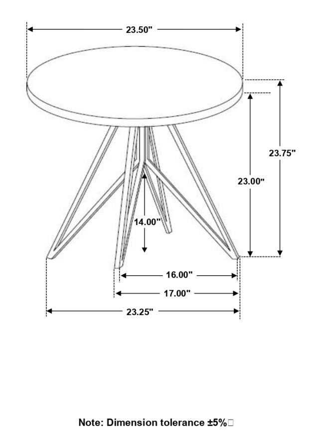 (image for) Hadi Round SmartTop Side End Table Cement and Gunmetal