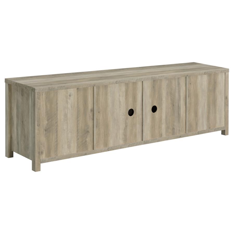 (image for) Madra 2-door Engineered Wood 79" TV Stand Distressed Pine