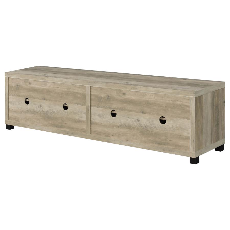 (image for) Sachin 4-door Engineered Wood 79" TV Stand Distressed Pine