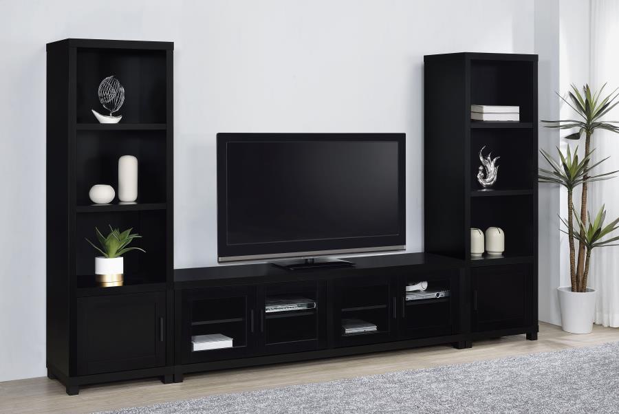 (image for) Jupiter 4-door Engineered Wood 79-inch TV Stand Black