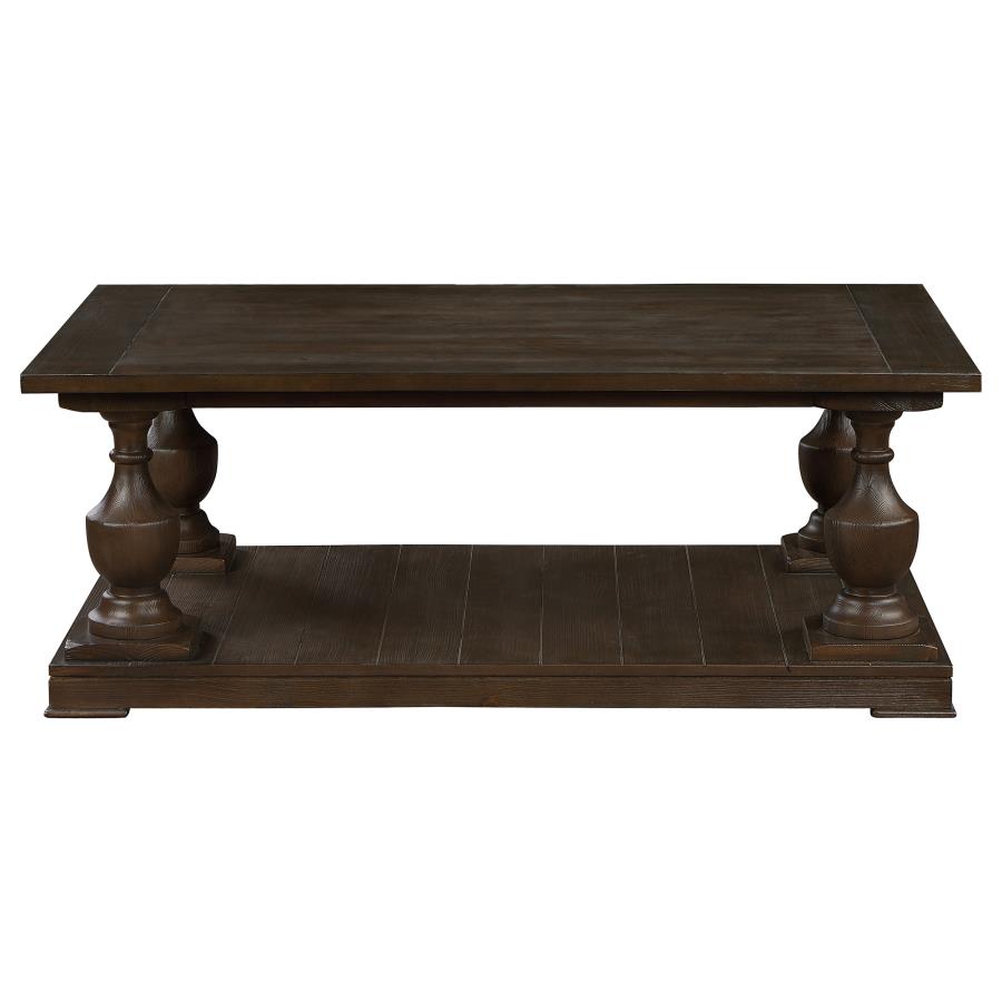 (image for) Walden Rectangular Wood Coffee Table Coffee Brown