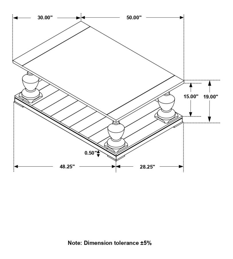 (image for) Walden Rectangular Wood Coffee Table Coffee Brown