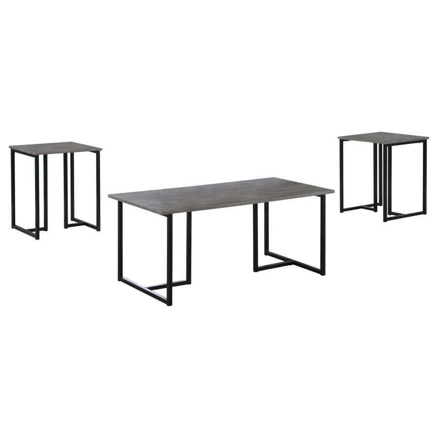 (image for) Nyla 3-piece Engineered Wood Coffee Table Set Weathered Grey