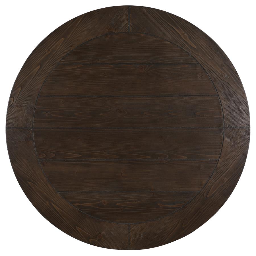 (image for) Morello Round Wood Coffee Table with Pedestal Base Coffee