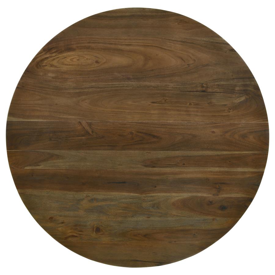 (image for) Zack Round Coffee Table Smokey Grey and Black