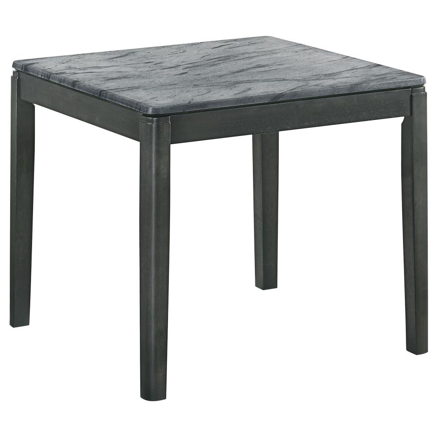 (image for) Mozzi Square Faux Marble Side End Table Grey and Black