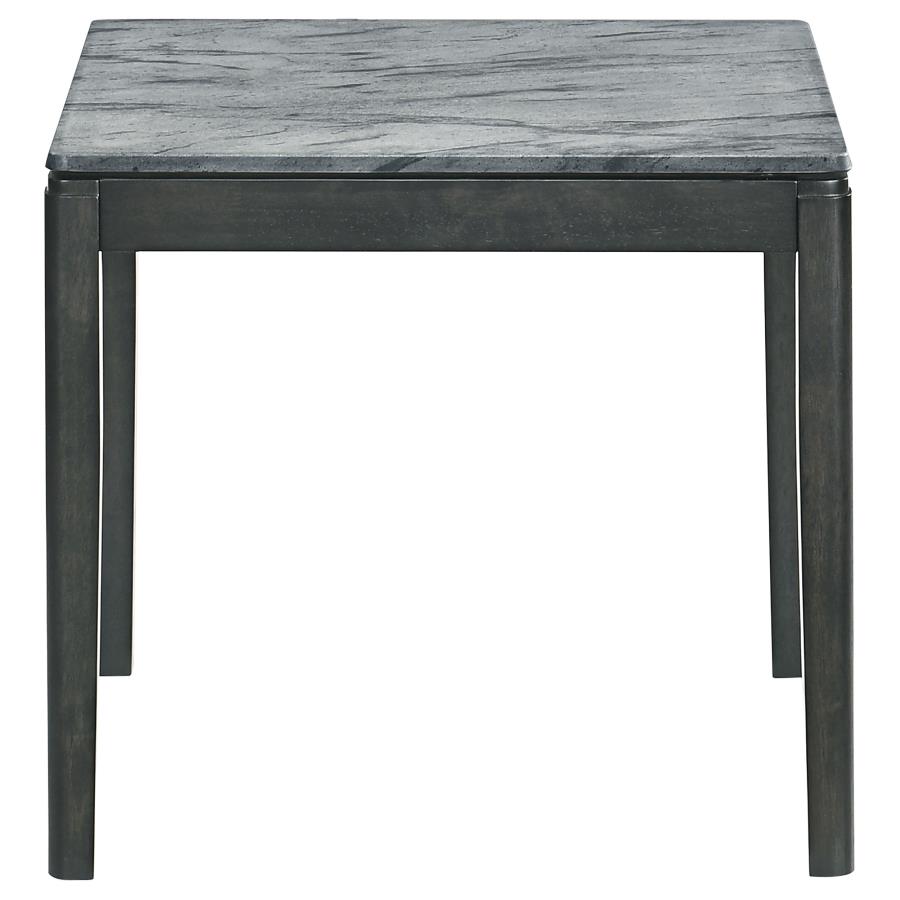 (image for) Mozzi Square Faux Marble Side End Table Grey and Black