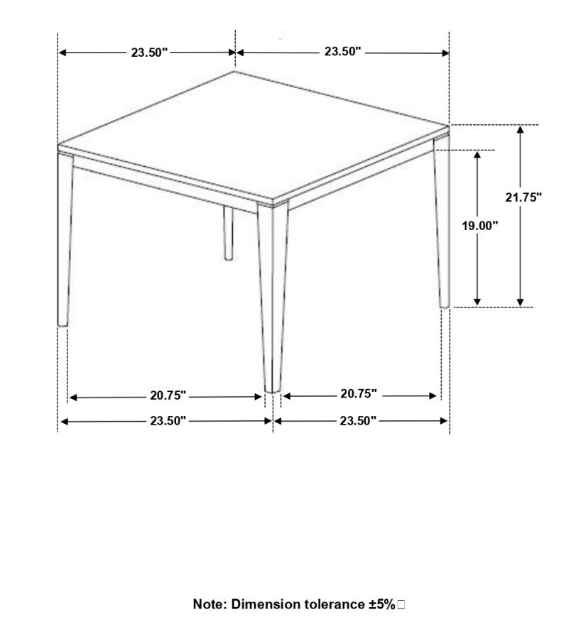 (image for) Mozzi Square Faux Marble Side End Table Grey and Black