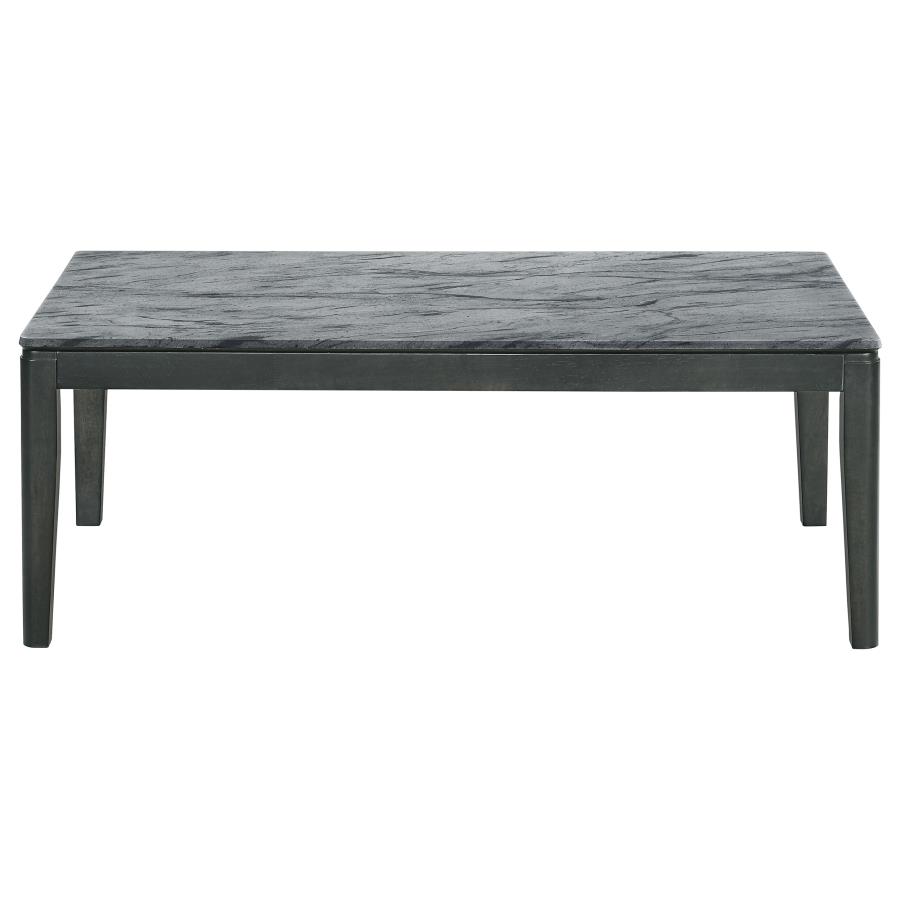 (image for) Mozzi Rectangular Faux Marble Coffee Table Grey and Black