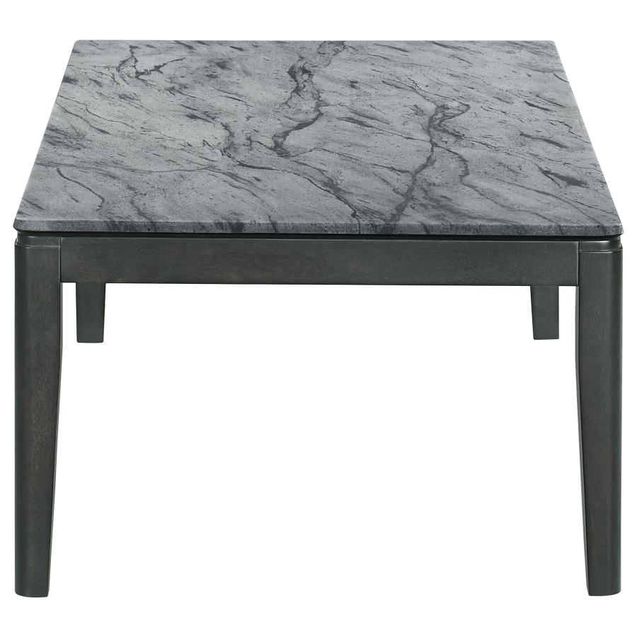 (image for) Mozzi Rectangular Faux Marble Coffee Table Grey and Black