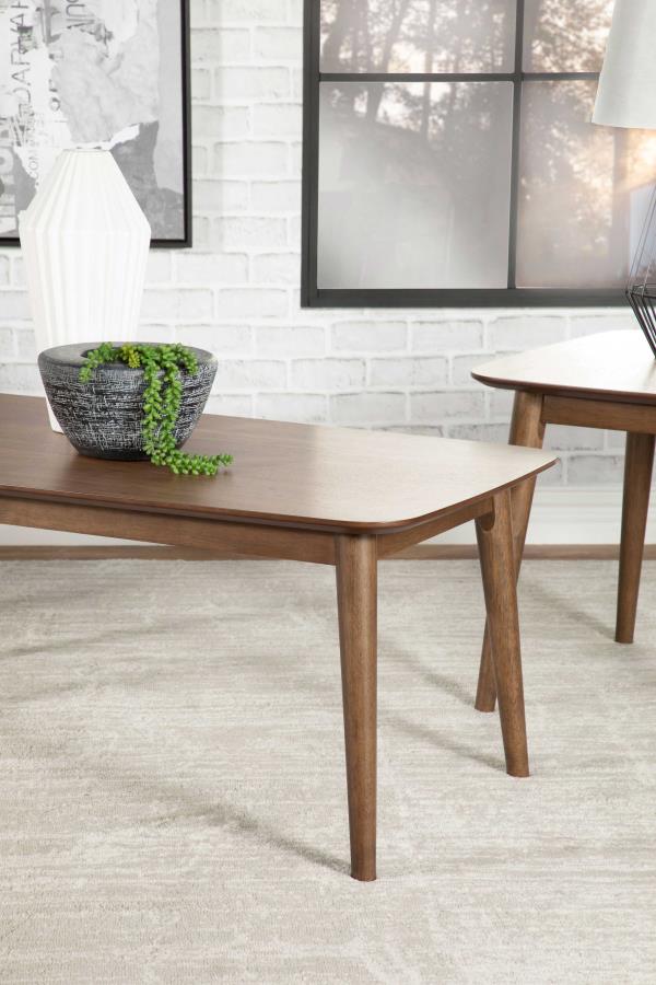 (image for) Radley 3-piece Rectangular Coffee Table Set Natural Walnut