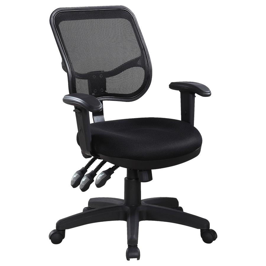 (image for) Rollo Upholstered Adjustable Ergonomic Office Chair Black