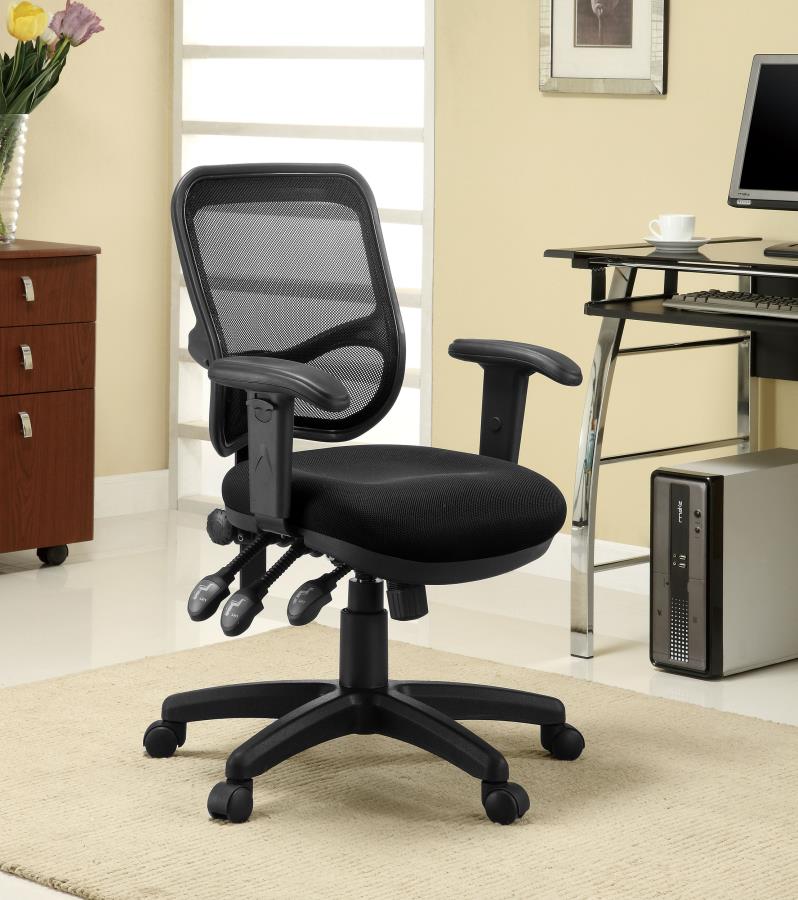 (image for) Rollo Upholstered Adjustable Ergonomic Office Chair Black