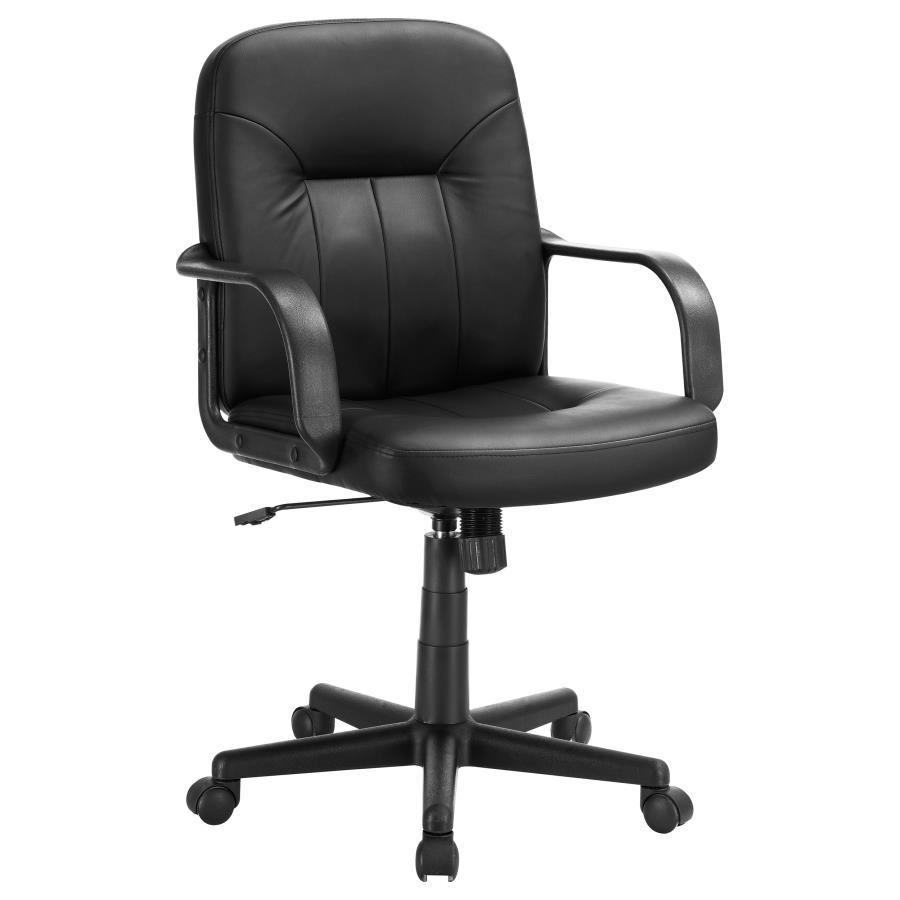 (image for) Minato Upholstered Adjustable Home Office Desk Chair Black