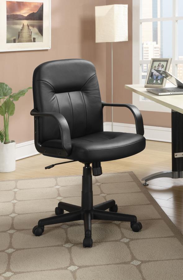 (image for) Minato Upholstered Adjustable Home Office Desk Chair Black