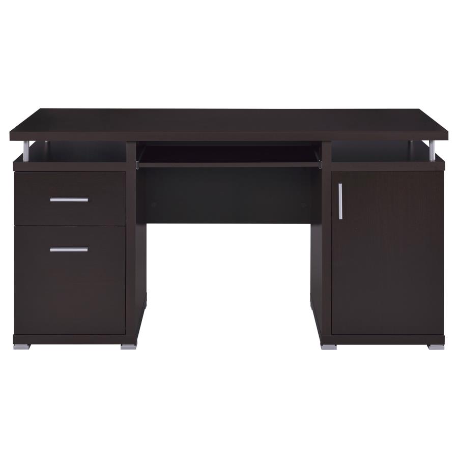 (image for) Tracy 55-inch 2-drawer Office Computer Desk Cappuccino