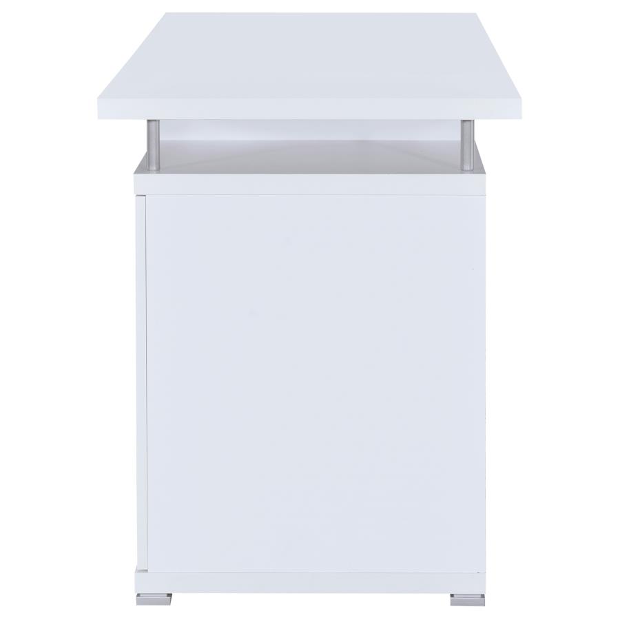 (image for) Tracy 55-inch 2-drawer Office Computer Desk White