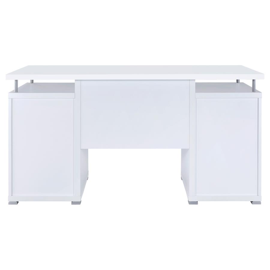 (image for) Tracy 55-inch 2-drawer Office Computer Desk White