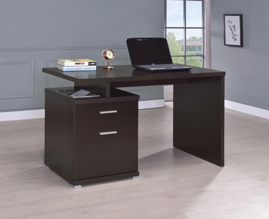 (image for) Irving 47-inch 2-drawer Office Computer Desk Cappuccino