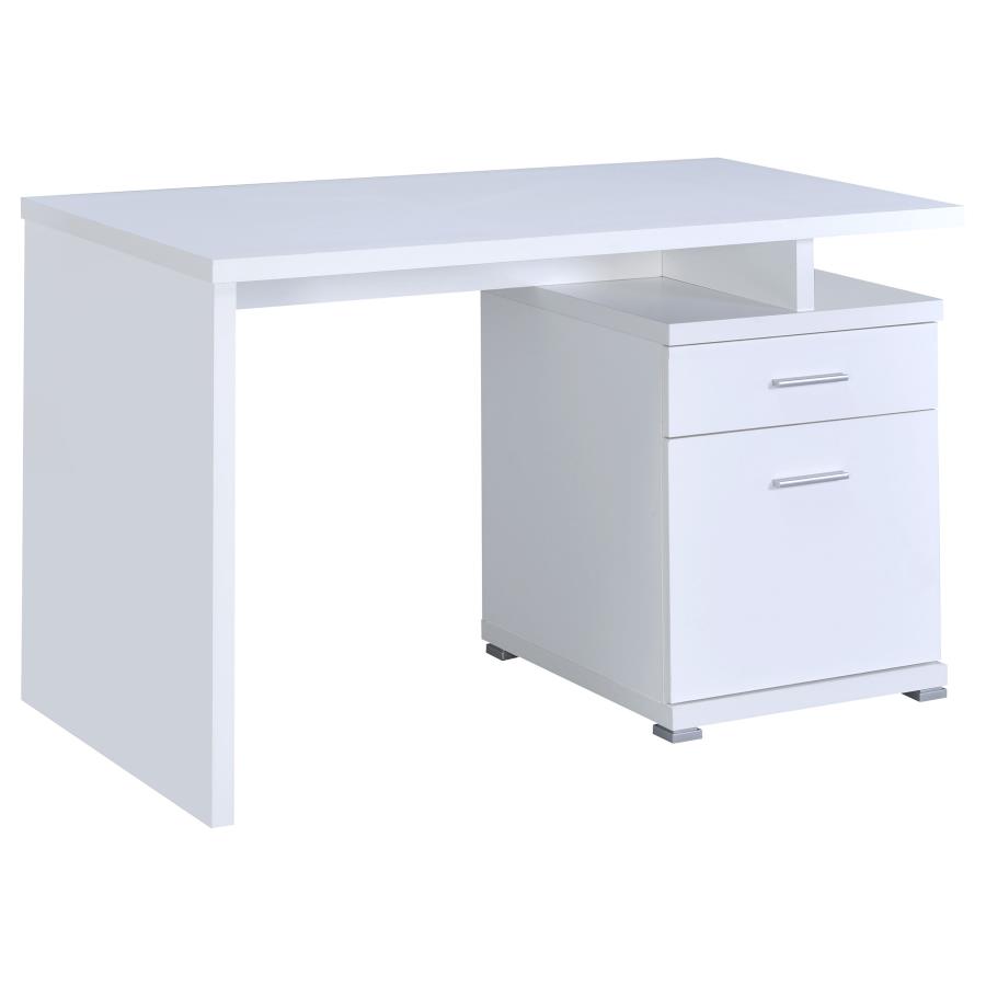 (image for) Irving 47-inch 2-drawer Office Computer Desk White