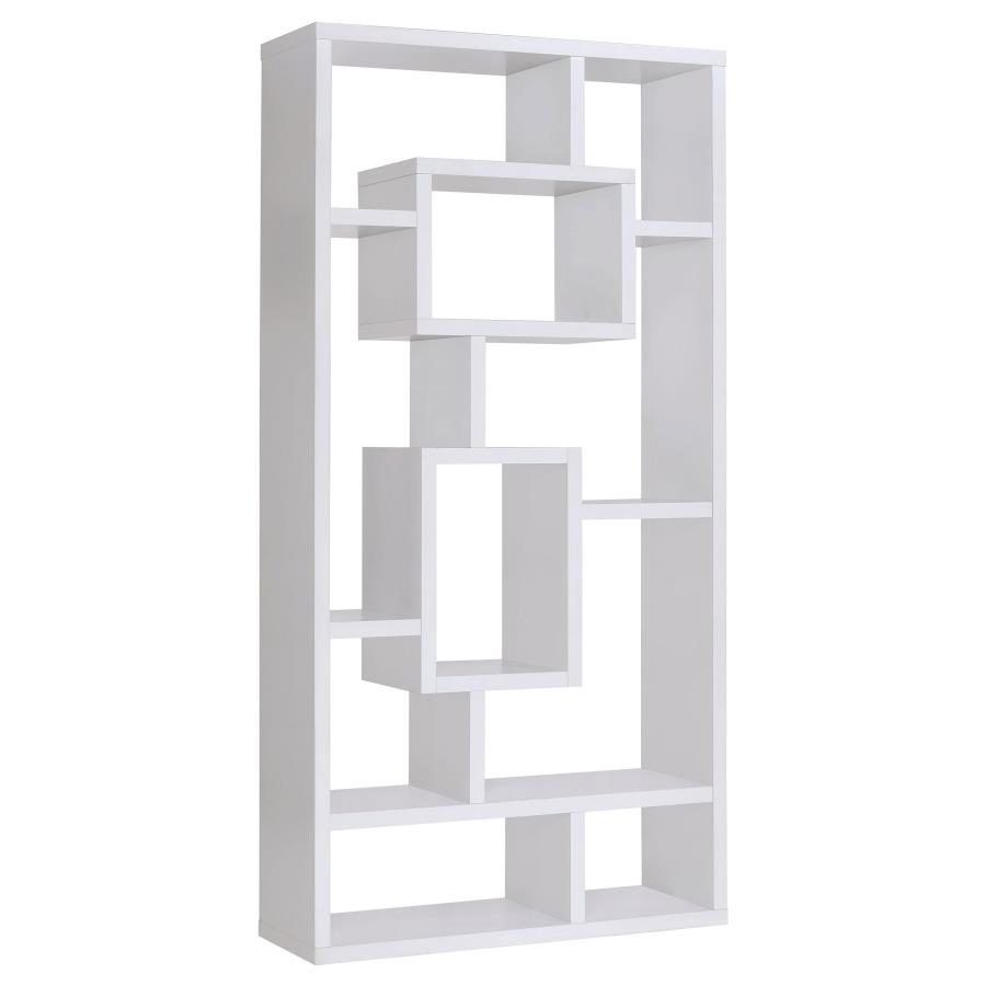 (image for) Corey 71-inch 8-shelf Bookshelf White