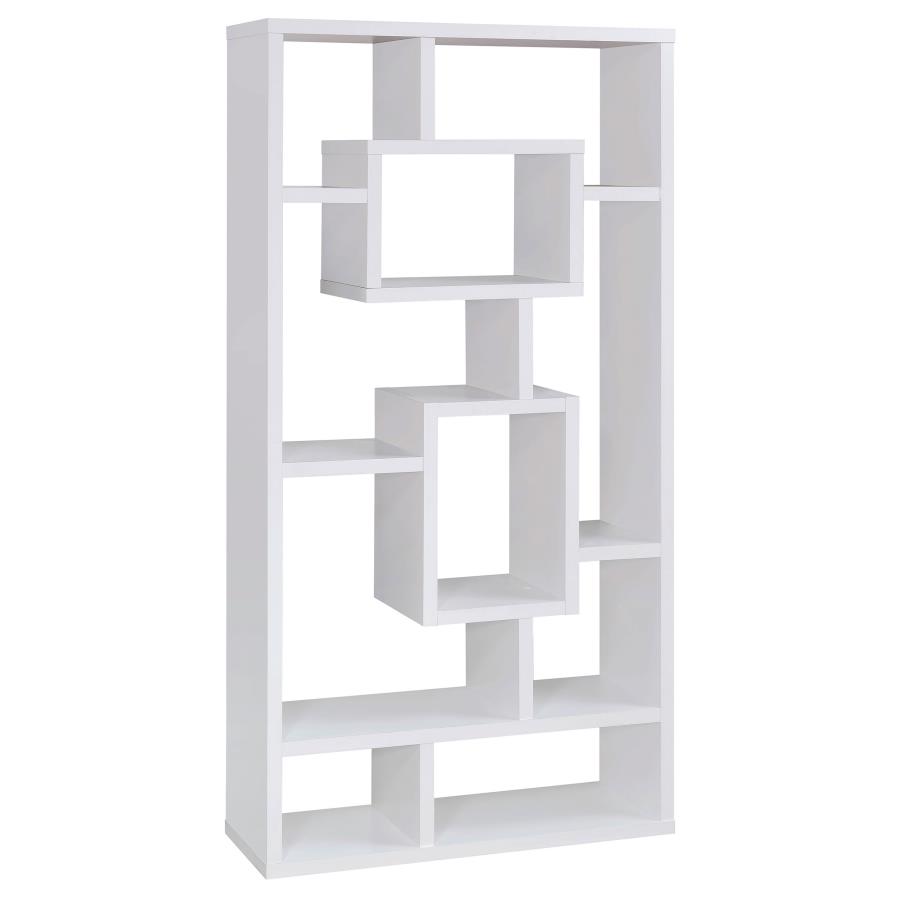 (image for) Corey 71-inch 8-shelf Bookshelf White