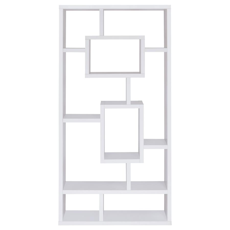 (image for) Corey 71-inch 8-shelf Bookshelf White