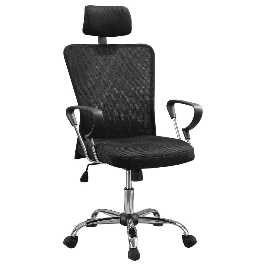 (image for) Stark Upholstered Adjustable Mesh Office Desk Chair Black